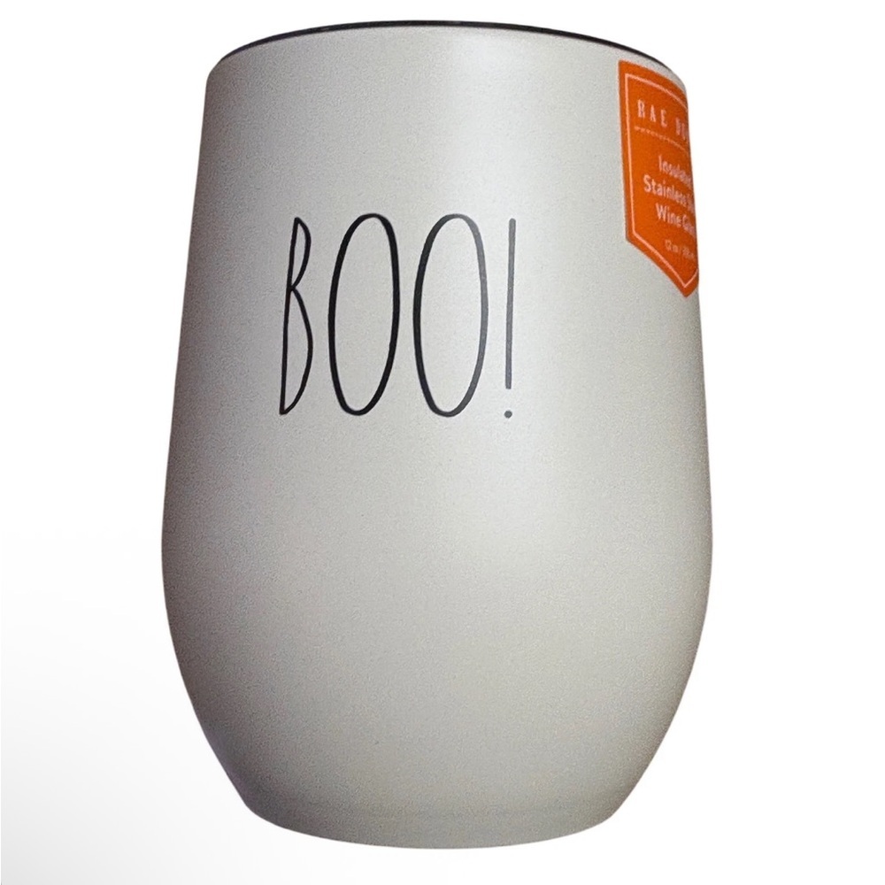 Rae Dunn Travel Mug Tumbler Stainless Steel Wine Boo Halloween New